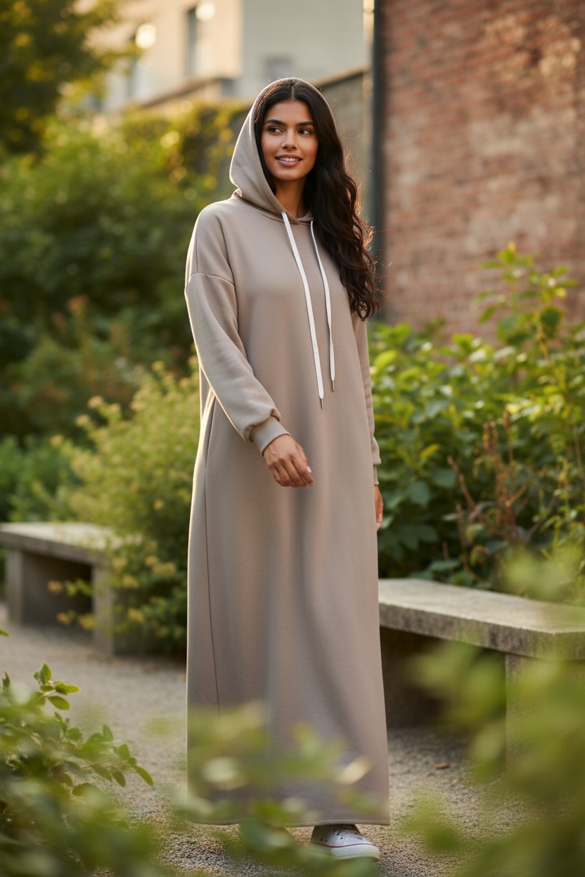 Rania Sportliches Hoodie-Kleid